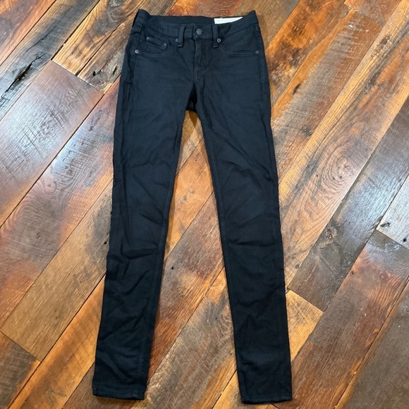 Rag & Bone Black Plush Skinny Mid-Rise Stretch Jeans Women’s Size 25 - Picture 3 of 8